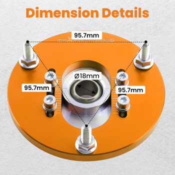 Compatible for BMW 98-05 E46 3 Series Front Coilover Top Upper Mount Camber Plate